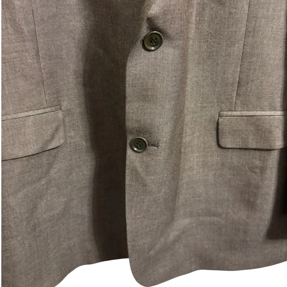 Turnbury Sport Coat Brown Silk Wool Blend Two Button Classic Academic Career 46R